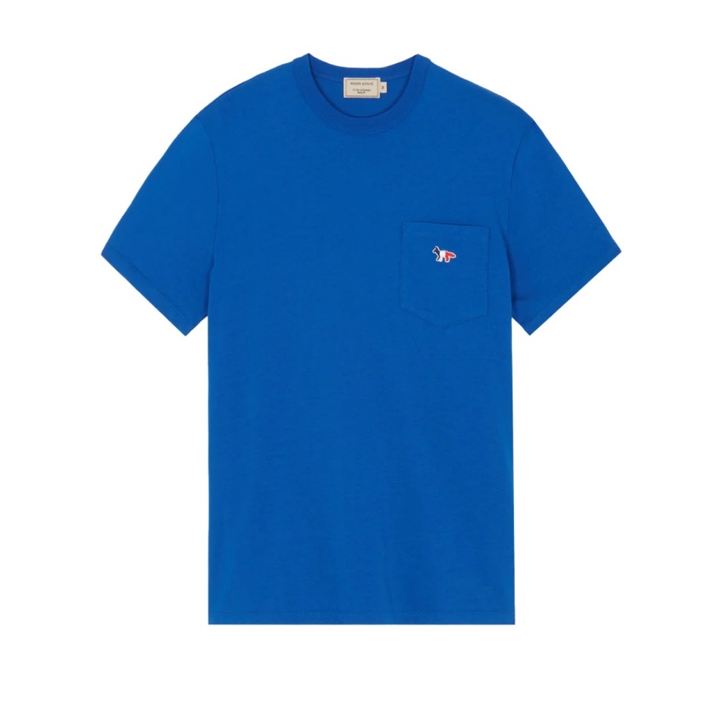 Tricolor fox patch classic pocket tee
